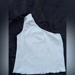 Altar'd State White One-Shoulder Tank Top